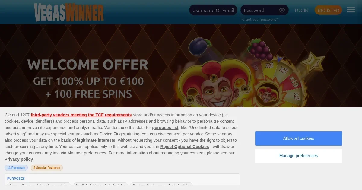vegaswinner casino